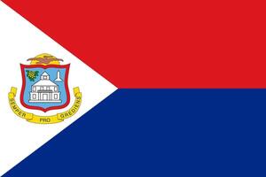 Sint Maarten flag. Accurate dimensions and official colors. This file is suitable for digital editing and printing of any size. vector
