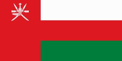 Oman flag. Accurate dimensions and official colors. This file is suitable for digital editing and printing of any size. vector