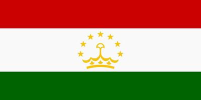 Tajikistan flag. Accurate dimensions and official colors. This file is suitable for digital editing and printing of any size. vector