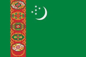 Turkmenistan flag. Accurate dimensions and official colors. This file is suitable for digital editing and printing of any size. vector