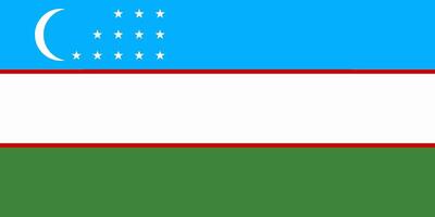 Uzbekistan flag. Accurate dimensions and official colors. This file is suitable for digital editing and printing of any size. vector