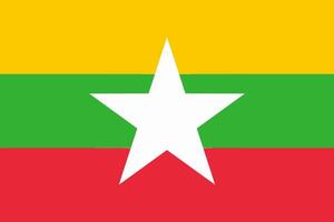 Myanmar flag. Accurate dimensions and official colors. This file is suitable for digital editing and printing of any size. vector