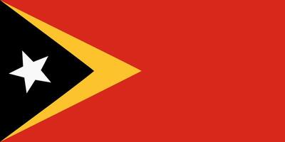 Timor Leste flag. Accurate dimensions and official colors. This file is suitable for digital editing and printing of any size. vector