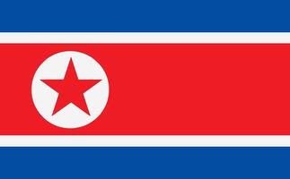 Korea Utara flag. Accurate dimensions and official colors. This file is suitable for digital editing and printing of any size. vector