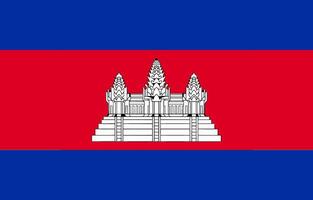 Kamboja flag. Accurate dimensions and official colors. This file is suitable for digital editing and printing of any size. vector