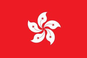 Hongkong flag. Accurate dimensions and official colors. This file is suitable for digital editing and printing of any size. vector