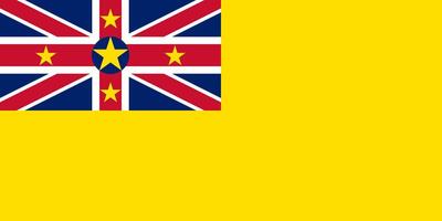 Niue flag. Accurate dimensions and official colors. This file is suitable for digital editing and printing of any size. vector