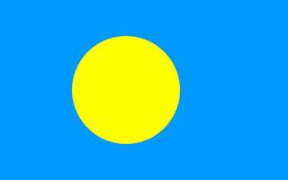 Palau flag. Accurate dimensions and official colors. This file is suitable for digital editing and printing of any size. vector