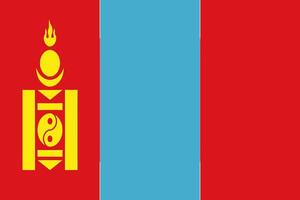 Mongolia flag. Accurate dimensions and official colors. This file is suitable for digital editing and printing of any size. vector