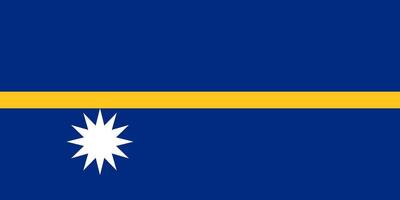 Nauru Island flag. Accurate dimensions and official colors. This file is suitable for digital editing and printing of any size. vector