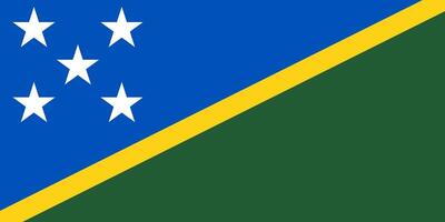 Solomon Island flag. Accurate dimensions and official colors. This file is suitable for digital editing and printing of any size. vector