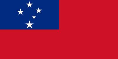 Samoa flag. Accurate dimensions and official colors. This file is suitable for digital editing and printing of any size. vector