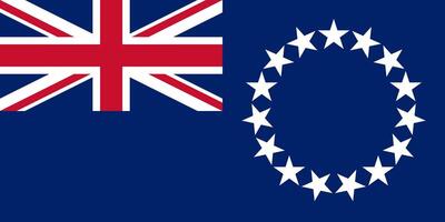Cook Island flag. Accurate dimensions and official colors. This file is suitable for digital editing and printing of any size. vector
