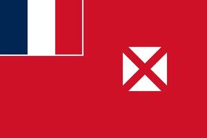 Wallis And Futuna Islands flag. Accurate dimensions and official colors. This file is suitable for digital editing and printing of any size. vector