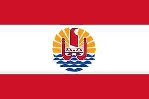 French Polynesia flag. Accurate dimensions and official colors. This file is suitable for digital editing and printing of any size. vector