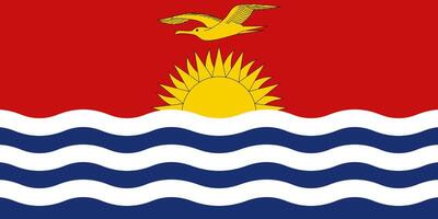 Kiribati flag. Accurate dimensions and official colors. This file is suitable for digital editing and printing of any size. vector