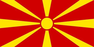 North Macedonia flag. Accurate dimensions and official colors. This file is suitable for digital editing and printing of any size. vector