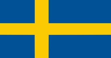 Sweden flag. Accurate dimensions and official colors. This file is suitable for digital editing and printing of any size. vector