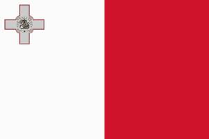 Malta flag. Accurate dimensions and official colors. This file is suitable for digital editing and printing of any size. vector