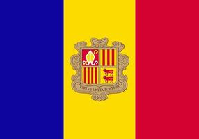 Andorra flag. Accurate dimensions and official colors. This file is suitable for digital editing and printing of any size. vector