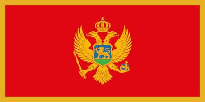Montenegro flag. Accurate dimensions and official colors. This file is suitable for digital editing and printing of any size. vector