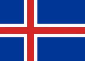 Iceland flag. Accurate dimensions and official colors. This file is suitable for digital editing and printing of any size. vector