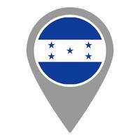 Honduras flag location pin, flag application, Flag on Location Pin, map pointer, illustration. vector