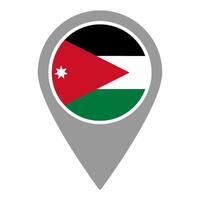Yordania flag location pin, flag application, Flag on Location Pin, map pointer, illustration. vector