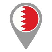 Bahrain flag location pin, flag application, Flag on Location Pin, map pointer, illustration. vector