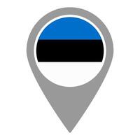 Estonia flag location pin, flag application, Flag on Location Pin, map pointer, illustration. vector
