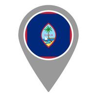 Guam flag location pin, flag application, Flag on Location Pin, map pointer, illustration. vector