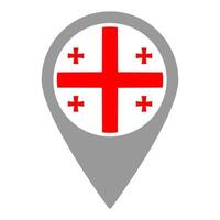 Georgia flag location pin, flag application, Flag on Location Pin, map pointer, illustration. vector