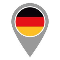 Germany flag location pin, flag application, Flag on Location Pin, map pointer, illustration. vector