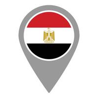 Egypt flag location pin, flag application, Flag on Location Pin, map pointer, illustration. vector