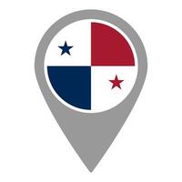 Panama flag location pin, flag application, Flag on Location Pin, map pointer, illustration. vector