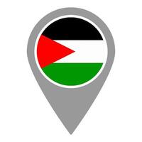Palestina flag location pin, flag application, Flag on Location Pin, map pointer, illustration. vector