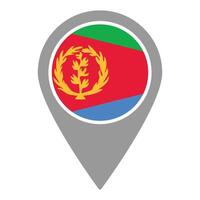 Eritrea flag location pin, flag application, Flag on Location Pin, map pointer, illustration. vector