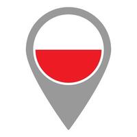 Monaco flag location pin, flag application, Flag on Location Pin, map pointer, illustration. vector