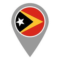 Timor Leste flag location pin, flag application, Flag on Location Pin, map pointer, illustration. vector