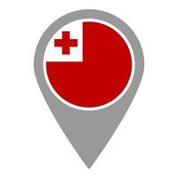 Tonga flag location pin, flag application, Flag on Location Pin, map pointer, illustration. vector