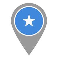 Somalia flag location pin, flag application, Flag on Location Pin, map pointer, illustration. vector