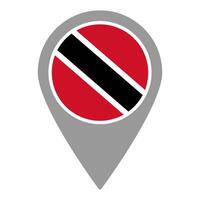 Trinidad And Tobago flag location pin, flag application, Flag on Location Pin, map pointer, illustration. vector