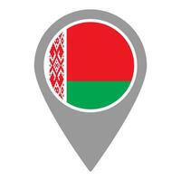 Belarus flag location pin, flag application, Flag on Location Pin, map pointer, illustration. vector
