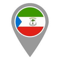 Equatorial Guinea flag location pin, flag application, Flag on Location Pin, map pointer, illustration. vector