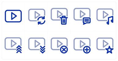 A set of 10 micro icons as , update , remove vector