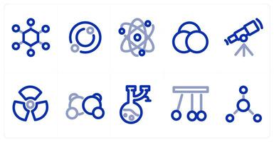 A set of 10 micro icons as network, solar system, orbit vector