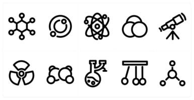 Set of 10 micro icons as network, solar system, orbit vector