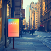 Simple Photorealistic Storefront Mockup for Visual Branding psd