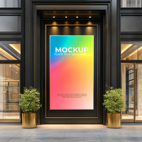Clean and Simple Retail Store Mockup for Business Presentation psd