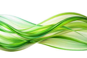 Abstract Green Wave Design Background Image with Dynamic Flowing Lines and Smooth Curves png